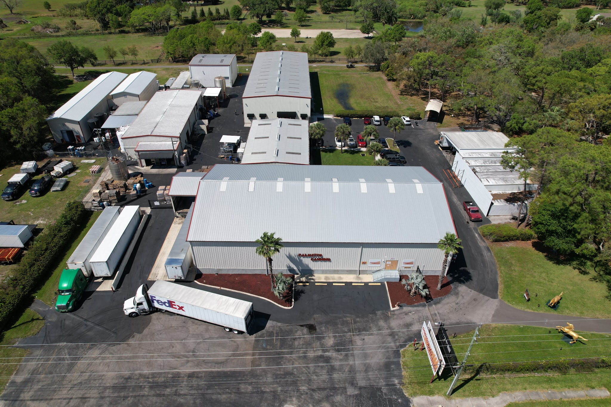 Aerial view of the Palmetto Canning facility in Palmetto, Florida