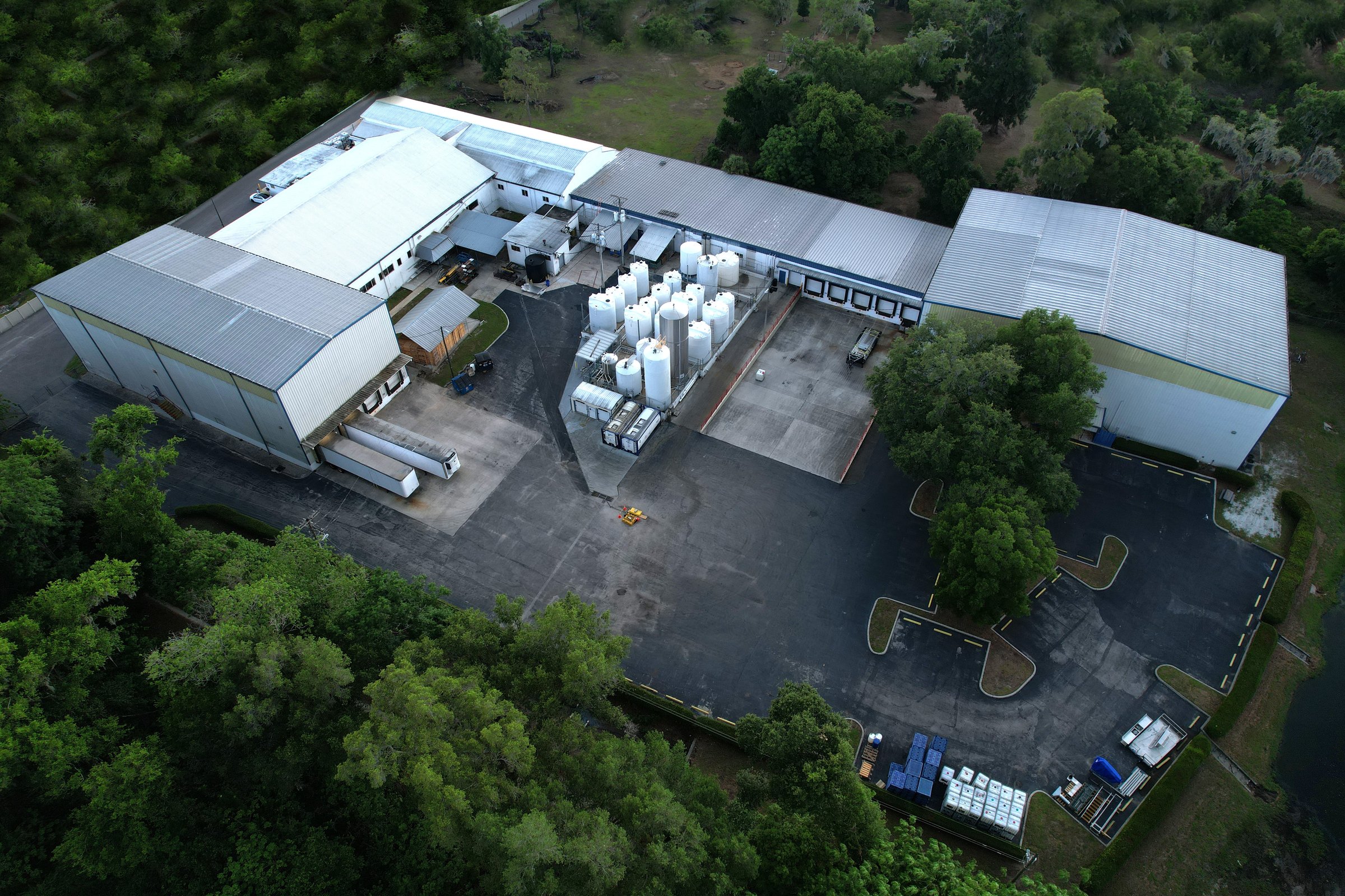 Aerial view of the Palmetto Canning facility in Seffner, Florida