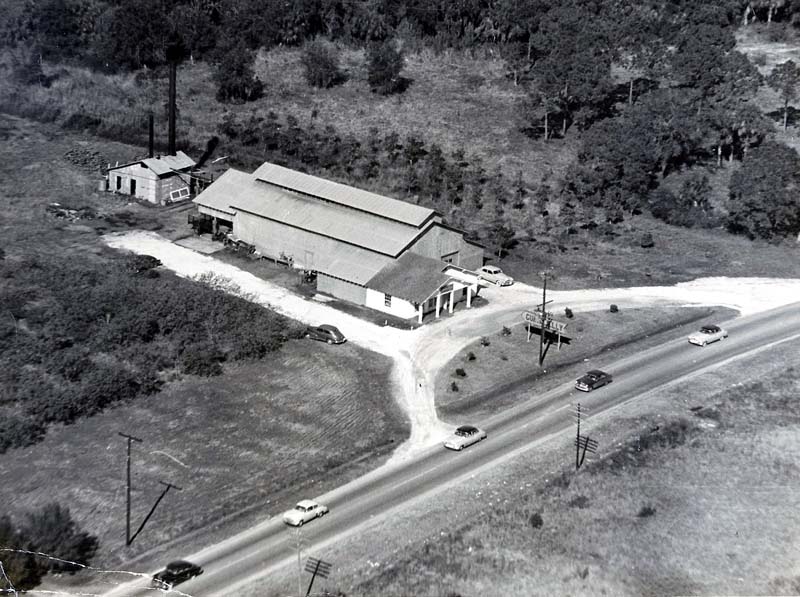 Aerial view of the Palmetto Canning plant in the 1940s